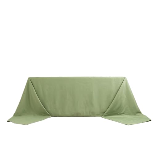 Efavormart 90x156 Seamless Premium Sage Green 200 GSM Linens Polyester Rectangle Tablecloth Commercial Grade for Wedding Banquet Restaurant