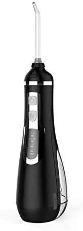 Cordless Water Flosser, Dental/Oral Irrigator [Portable & Rechargeable] [IPX7 Waterproof] [3 Modes] Water Flosser with 200 ml Cleanable Water Tank for Home & Travel, Braces & Bridge Care (Colo(Black)