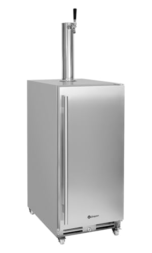 Kegco 15' Wide Outdoor Stainless Steel Built-In Right Hinge Kegerator