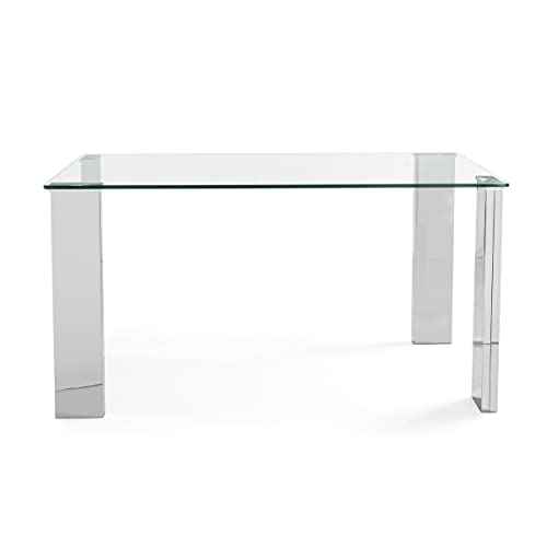 Yellowshop - Tavolo rettangolare piano in vetro