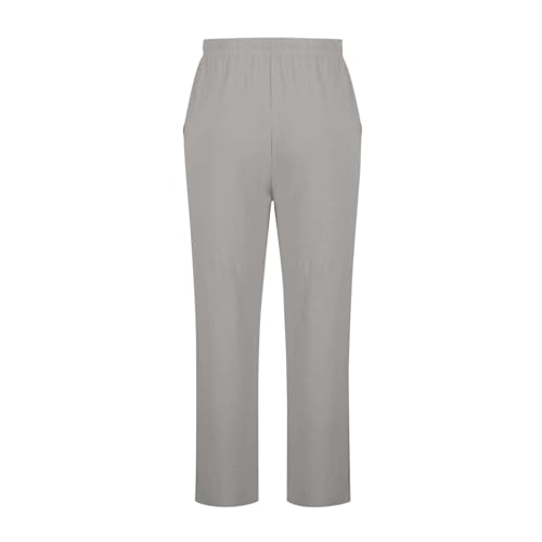 Cambkatl Men’s Straight Linen Pants Casual Elastic Waist Drawstring Lightweight Beach Vacation Trousers with Pockets3