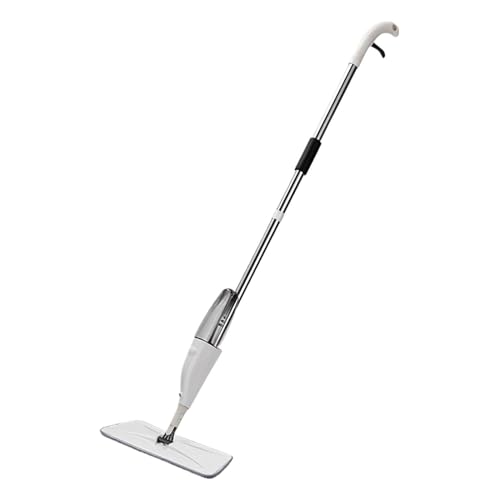 Mopa pulverizadora – Herramientas de limpieza reutilizables con cabezal giratorio de 360 grados, barredora de piso de acero inoxidable con botella recargable, almohadilla de microfibra lavable
