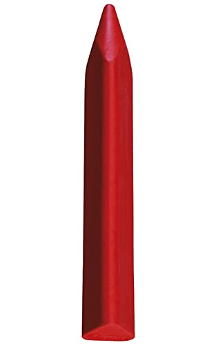 Jovi - Pastelli a Cera Jumbo Easy Grip, 12 Cere triangolari, Colore Rosso