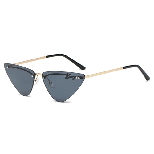 Lunettes de soleil œil de chat bleues tendance oversize verres océan mixtes