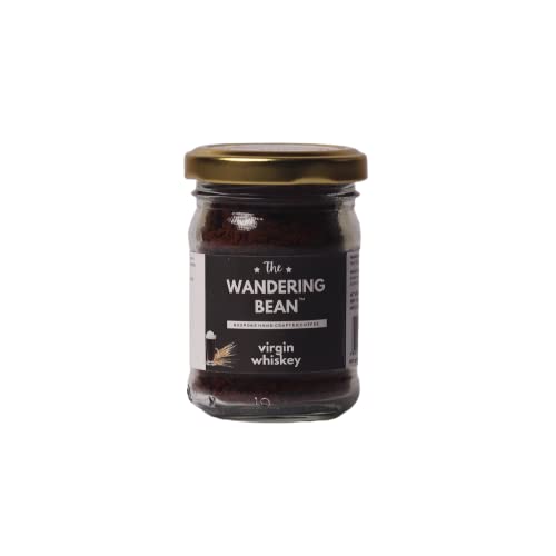 Image of The Wandering Bean Instant Coffee Powder with Virgin Wiskeeyy 40g (Pack of 1) Gift Festive, Best Gift Hamper