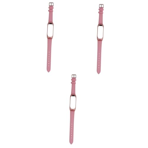 Bracelet de remplacement de vachette rose pour eliminer les irritations de la peau