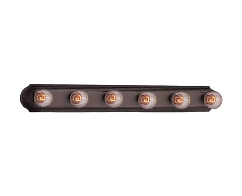 Maxim 7126OI I Essentials 36 Inch Frosted Glass Racetrack Style Dimmable Bathroom Vanity Wall Mount Light Fixture I Oil-Rubbed Bronze Finish I LED Compatible I