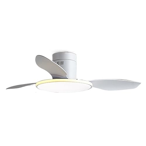 Ventilateur de plafond avec lampe LED blanche de 48 pouces pour chambre