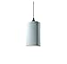 Justice Design Group CER-6215-BIS Single Light 10.25" Interior Rectangle Pendant with Perforations Rated for Damp Locations from The Ceramic Collection