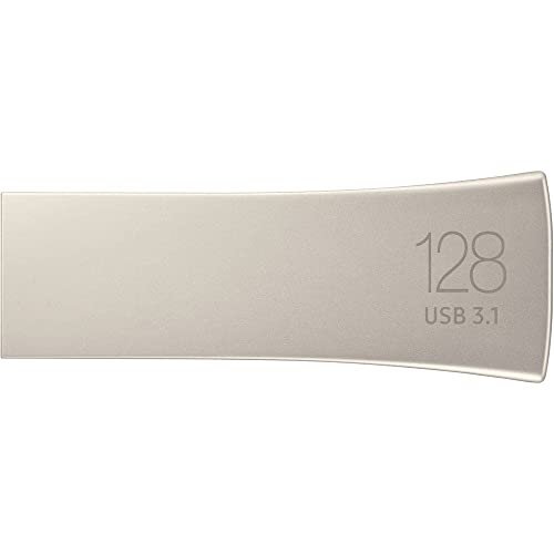 Image of Samsung USB Flash Drive Type-A BAR Plus (MUF-128BE3 /APC) 128GB 400MB /s Read 60MB /s Write Durable USB 3.1 Flash Drive- Metallic Grey