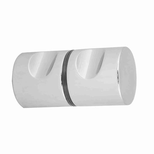 Smandy Duschtürgriff Duschtürknopf Türgriff Aluminiumlegierung verchromter Zuggriffknopf für Badezimmer Duschglastür(#3)