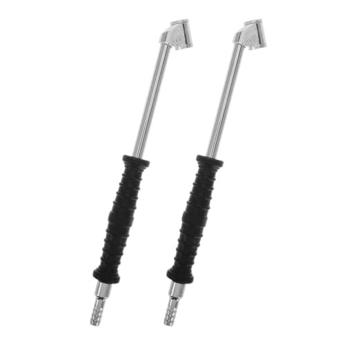 Luxshiny Adaptador de Bomba de Aire para Neumáticos Vástago de Aleación de Zinc y Manivela, 2 Piezas para Inflar Ruedas en Diversas Tareas