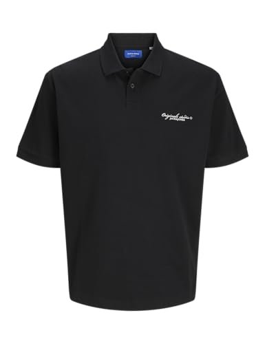 JACK & JONES Jorboston Polo SS, Noir, M Hommes