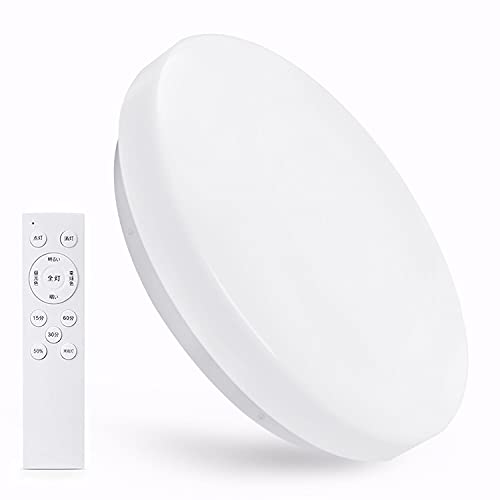 URCXC ledシーリングライト 6畳用 薄型 調光調色 2400lm 天井照明 電球色 昼白色 明るい LEDシーリングライト 24ワット リモコン付き 子供部屋 ベッドルーム 寝室 リビング ダイニング led照明器具 ライト 常夜灯 おやすみタイマー 記憶機能 北欧 コンセント 節電 和風