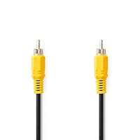 Nedis Composite-Videokabel | RCA | RCA | Vernickelt | 480p | 10.0 m | Rund | PVC | Schwarz | Label