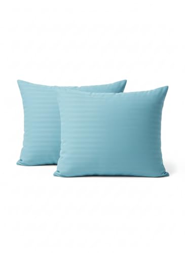 Image of Hotel Quality Premium Fibre Cushions | Cushion 16 inch x 16 inch | Pillow,Cushion,Cushions for, Cushion Pillow,Pillow,Cushions for Bed (Blue, 2)