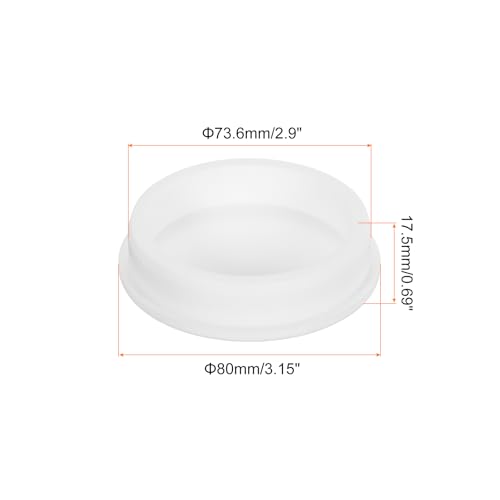 Image of MECCANIXITY High Temp Silicone Plug Mount Dia 73.6mm /2.9 Inch T Shaped Rubber Stopper Hole Plugs for Powder Coating Plating Waterproof Sealing Plugs White Pack of 1