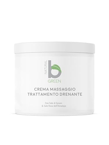 Crema da Massaggio Professionale Drenante e Anticellulite, Ingrediente da agricoltura Biologica e Made in Italy (500 ml)