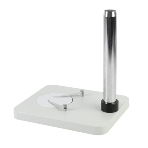 顕微鏡キット 32 ミリメートル柱テーブル作業ベーススタンド三眼双眼ステレオホルダーアクセサリー 顕微鏡レンズアダプター(White)