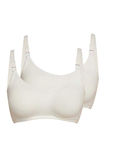 Image of Inner Sense Organic Cotton Bamboo Nursing Bra for Women I Non Padded Feeding Bra with Keyhole Back and Wire Free I Maternity Innerwear with Full Coverage (Combo Pack)