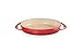 Le Creuset runde Tatin-Backform aus emailliertem Gusseisen, 28 cm, 2,6 Liter, Kirschrot