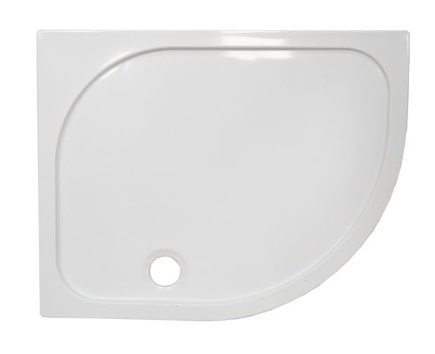 CoramShower Stone Resin Shower Tray: Off-Set Quadrant (Right Hand) 1200mm x 800mm x 50mm