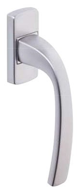 Vachette MUZE Set of Window Handles on Platinum Block, Indexing 90°, Distance 43 mm, Invisible Fastening, Screws Included