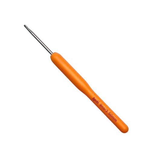 Image of Ushaworks Crochet Hook Soft Grip Crochet Needle with Aluminum Hook - Comfortable Yarn Tool for Crochet Needles, Knitting Needles, Crochet Kit, Knitting Kit, Knitting Needle Set, Crochet Needle, Crochet Set 1 Pcs (Crochet hook, 9No /3.50MM)