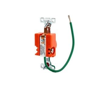 #US SR15IG Orange Single Receptacle Isolated Ground Outlet 5-15R 15A 125V