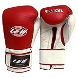 LEW Red/White Gel Sparring Gloves (Red/White, 12 OZ)-image-14