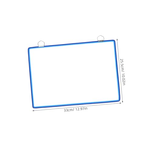 OFFSCH 壁掛けファイル収納袋 透明表示ポーチ ダブルフック式 書類整理用 省スペース設計 オフィス用壁掛け書類ホルダー