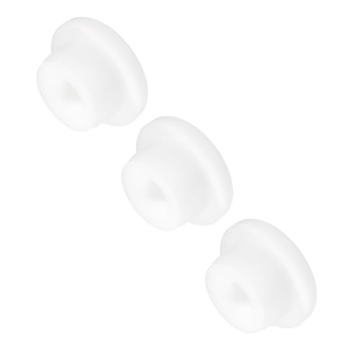 Image of MECCANIXITY 3pcs T-Shaped Silicone Plugs 20mm 13 /16 Inch Dia Snap in Plug Hole Seal Cover Round Rubber Stopper for Kitchen Rubber Bulkheads Waterproof Sealing Plugs White