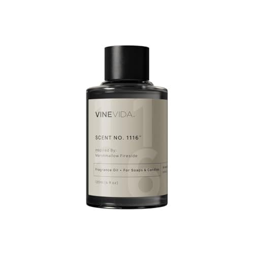 VINEVIDA [4oz] Marshmallow Fireside Fragrance Oil for Candle Making and Soap Making - Premium Candle Scents for Soy Candles