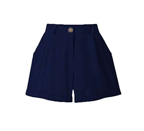 Short d'été pour femme en coton bleu pour vos vacances