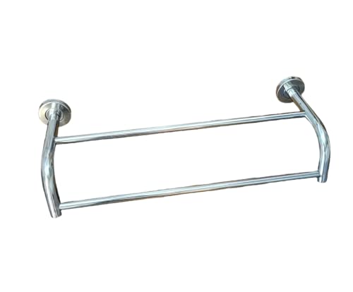 Image of Stainless Steel Folding Towel Rack for Bathroom /Towel Stand /Tower Holder /Towel Hanger (Double Towel Rod Size : 18 inch 24 inch 30 inch 36 inch) (PRM-18) (30)