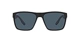Costa Del Mar Mens Paunch XL Square Sunglasses, Matte Black/Grey Polarized-580P, 59 mm