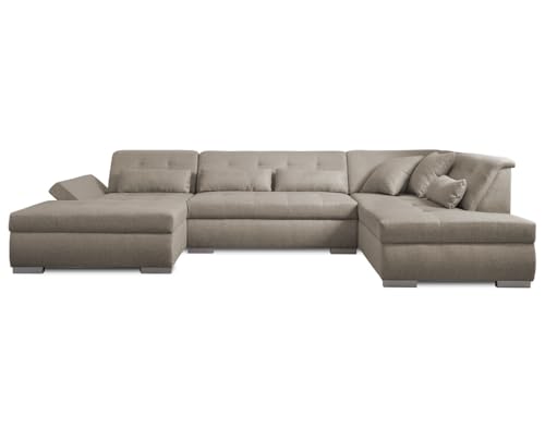 Lisa Design Vermont - canapé panoramique d'angle Droit - 7 Places - XXL