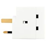 Status 3 Way Multi Plug Adaptor, UK Type G Plug, 3 Socket Extension Adaptor for Home or Office, White, Pack of 1 (3WABULK8)