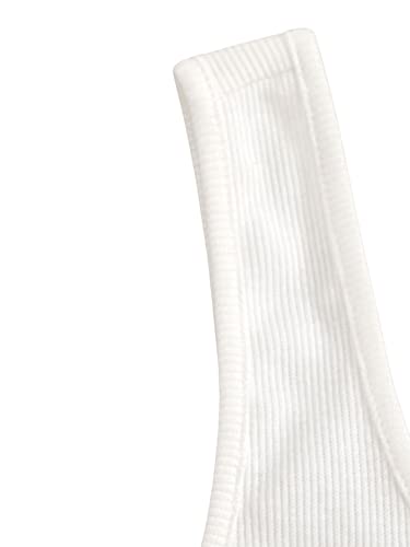 SweatyRocks Women's 3 Piece Button Ribbed Knit Crop Tank Top Scoop Neck Basic Cami Tops4