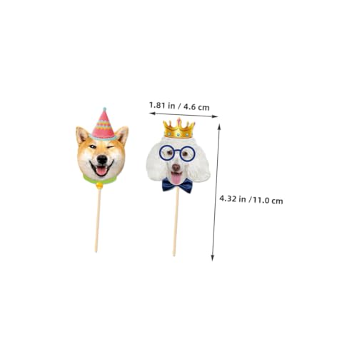 GLEAVI 56stücke Hund Geburtstagsdekoration mit Tortenaufsatz für Welpenparty Cupcake-Topper mit Hundemotiven Partyzubehör für Haustiergeburtstag Dekoration für Hundegeburtstag