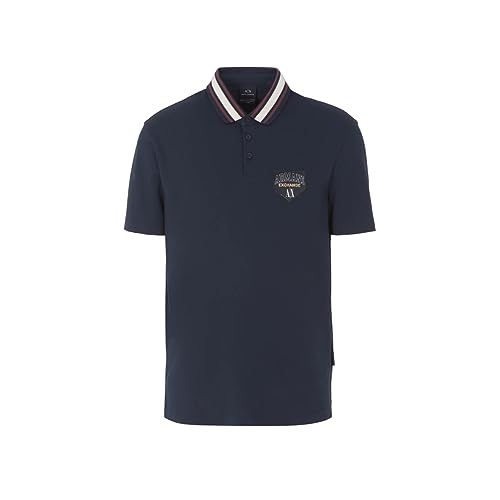 Armani Exchange Men's Slim Fit Stretch Cotton Piquet Collegiate Capsule