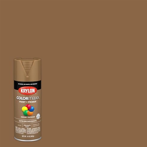 Image of Krylon K05559007 Colormaxx Spray-Paints, Aerosol, Brown Boots 12 Ounce (Pack of 1)