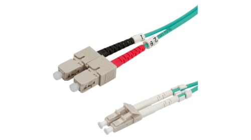 ROLINE LWL-Kabel 50/125µm OM3, LC/SC, türkis, 10 m