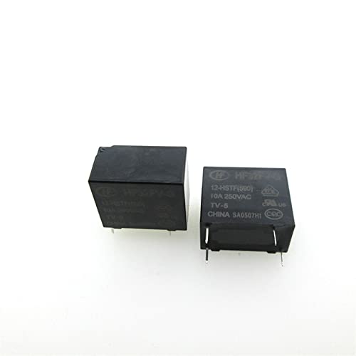 Relé de 12V HF32FV-G de alta capacidad 10A para conmutación segura, 20 unidades