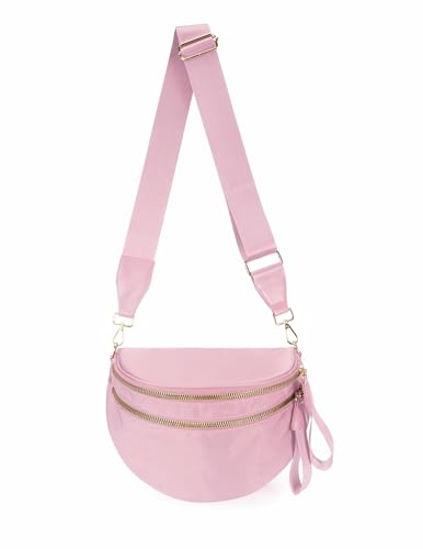 Image of FEIBOON Spacious Nylon Crossbody Bag Bum Bag Handbags Wallets Purses Trendy Shoulder Bag for Women