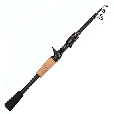 Canne A Peche Canne à pêche Lancer et télescopique 8 g 25 avec Manche en Bois Carbone - Matériel de Professionnel léger(Casting Rod,2.1 M)