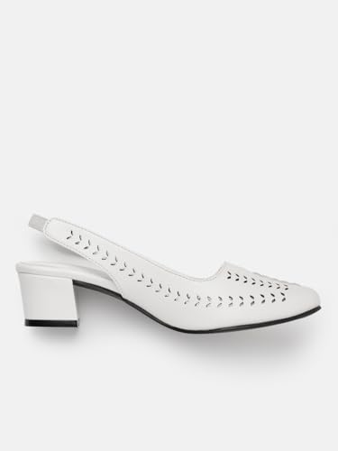 Image of Marc Loire Women Pointed Toe Block Heel Sandal for Office Wear