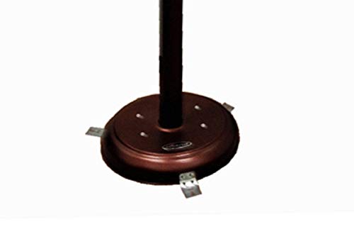 Hiland Ng-Hb Tall Natural G As Patio Heater, 41,000 Btu, 33" Heat Shield, Built In Ground Fixtures, Hammered Bronze/Ss #TOP4