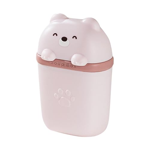 Reisebox für festes Shampoo, fester Shampoo-Behälter für unterwegs – tragbare Shampoo-Tasche in Bärenform, Reisetasche für geformte Körperwaschstange