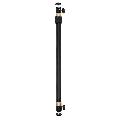 Fotoconic Camera Slider Support Arm, Tripod Support Rods for Increasing Stability in Aluminum Alloy, Extendable Pole for Slider Rail Track with C Clamp and Ballhead (2 Arms in)
